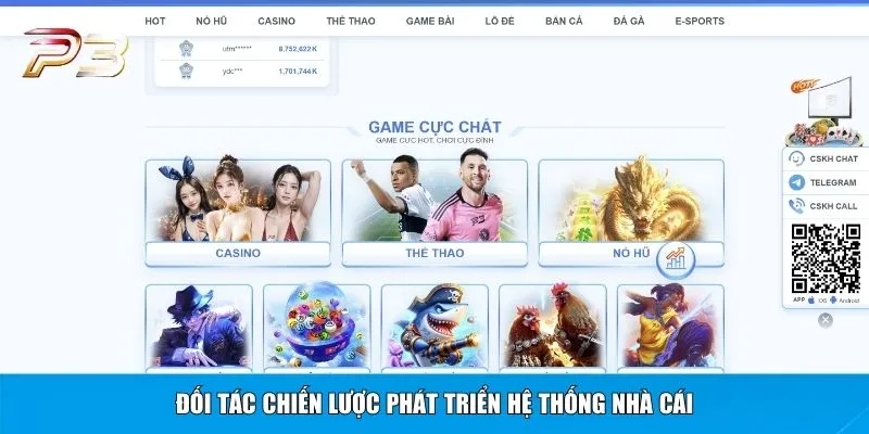 Đối tác chiến lược phát triển hệ thống nhà cái